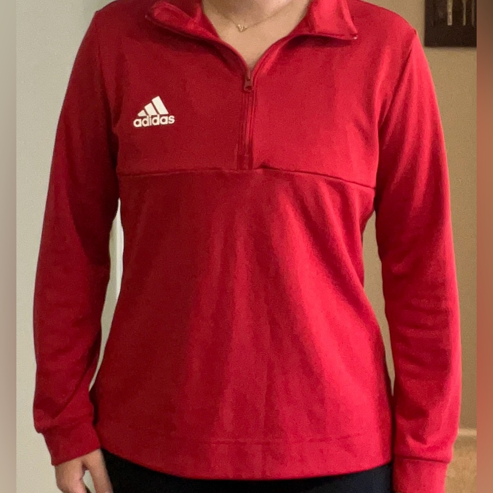 Adidas Red Half-Zip Sweatshirt